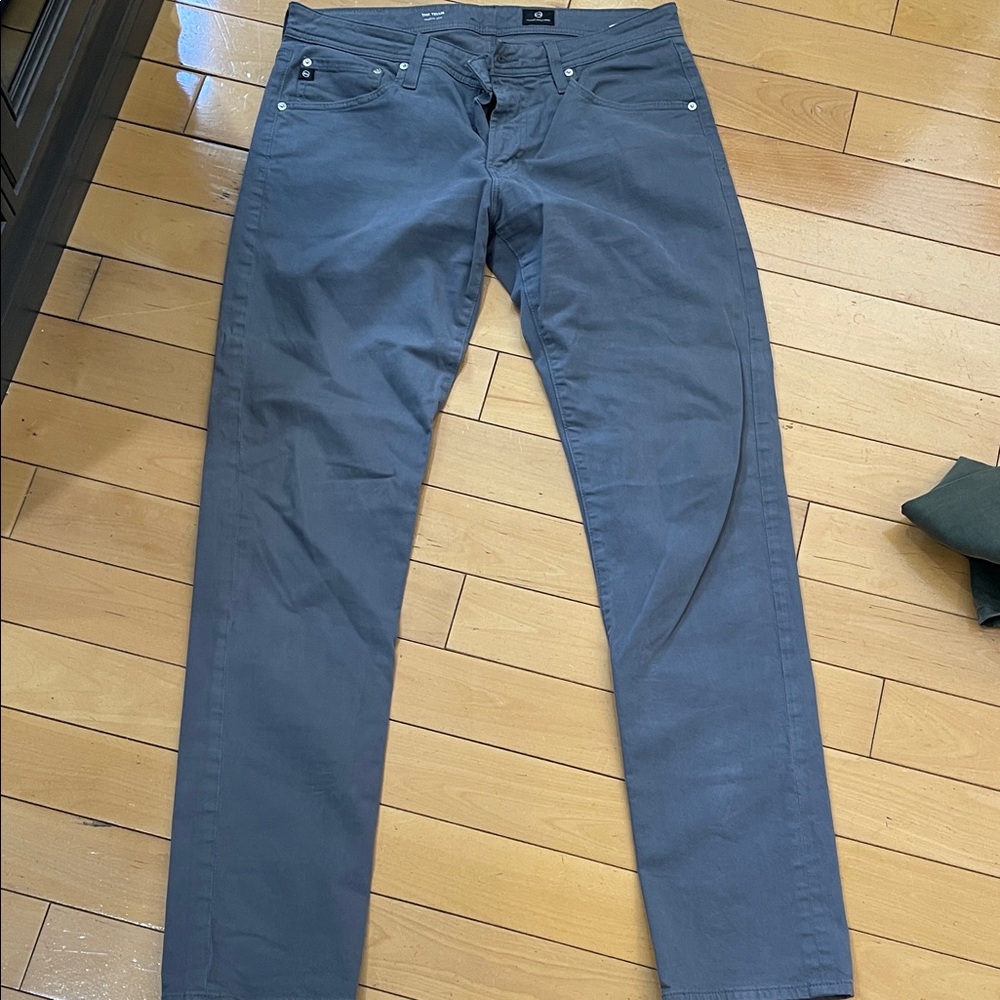 AG Adriano Goldschmied Men's Gray Chinos